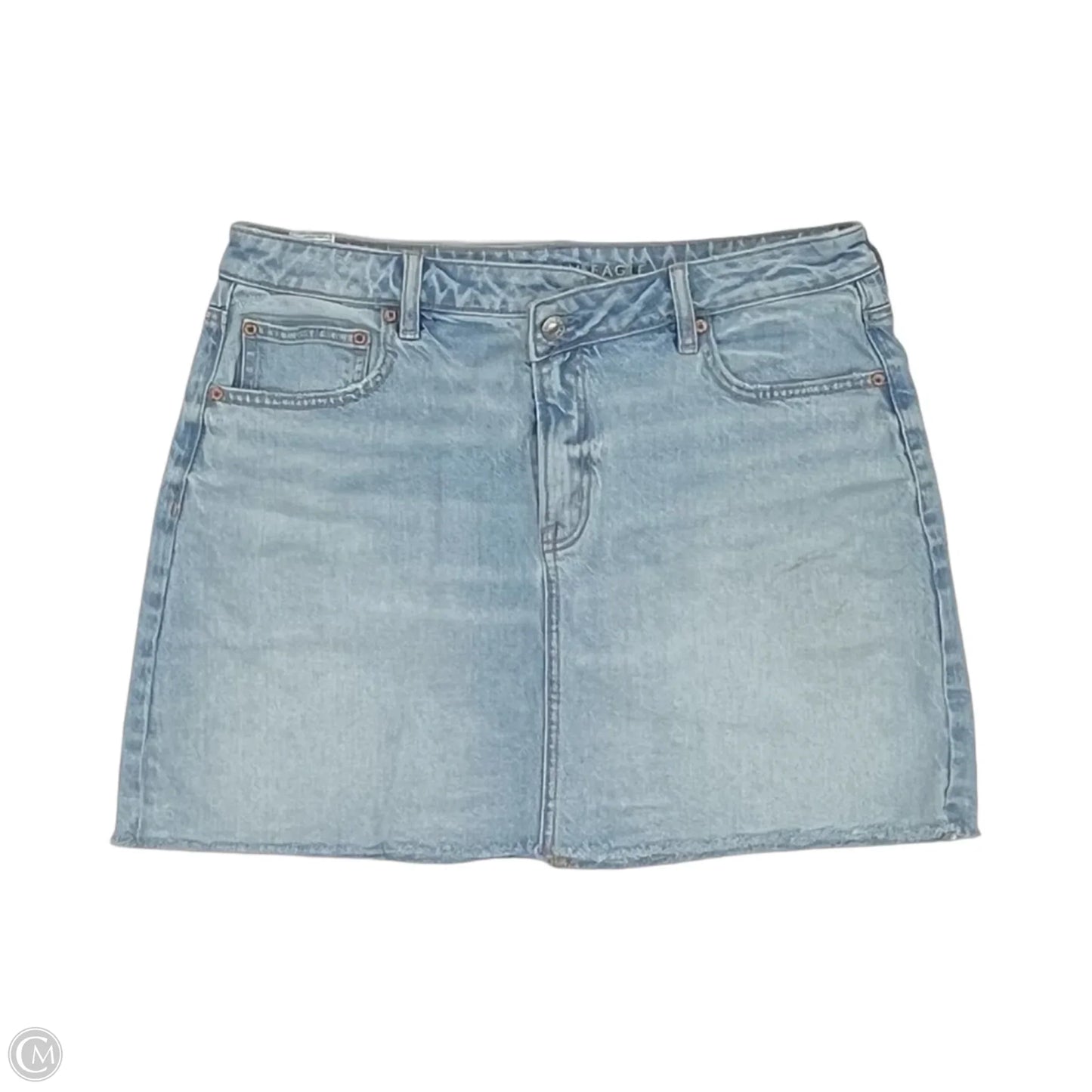 Skirt Mini & Short By American Eagle In Blue Denim, Size: 14
