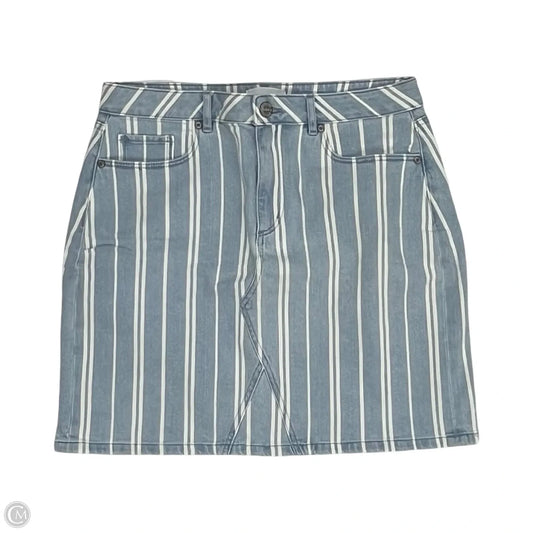 Skirt Mini & Short By Loft In Blue & White, Size: 8