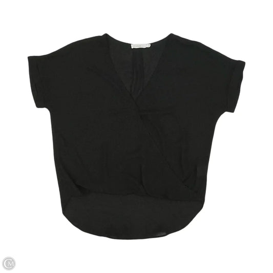 Blouse Short Sleeve By Lush In Black, Size: M