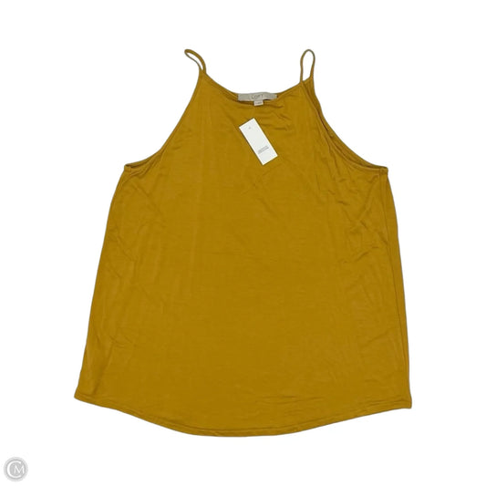 Top Sleeveless By Loft In Yellow, Size: M