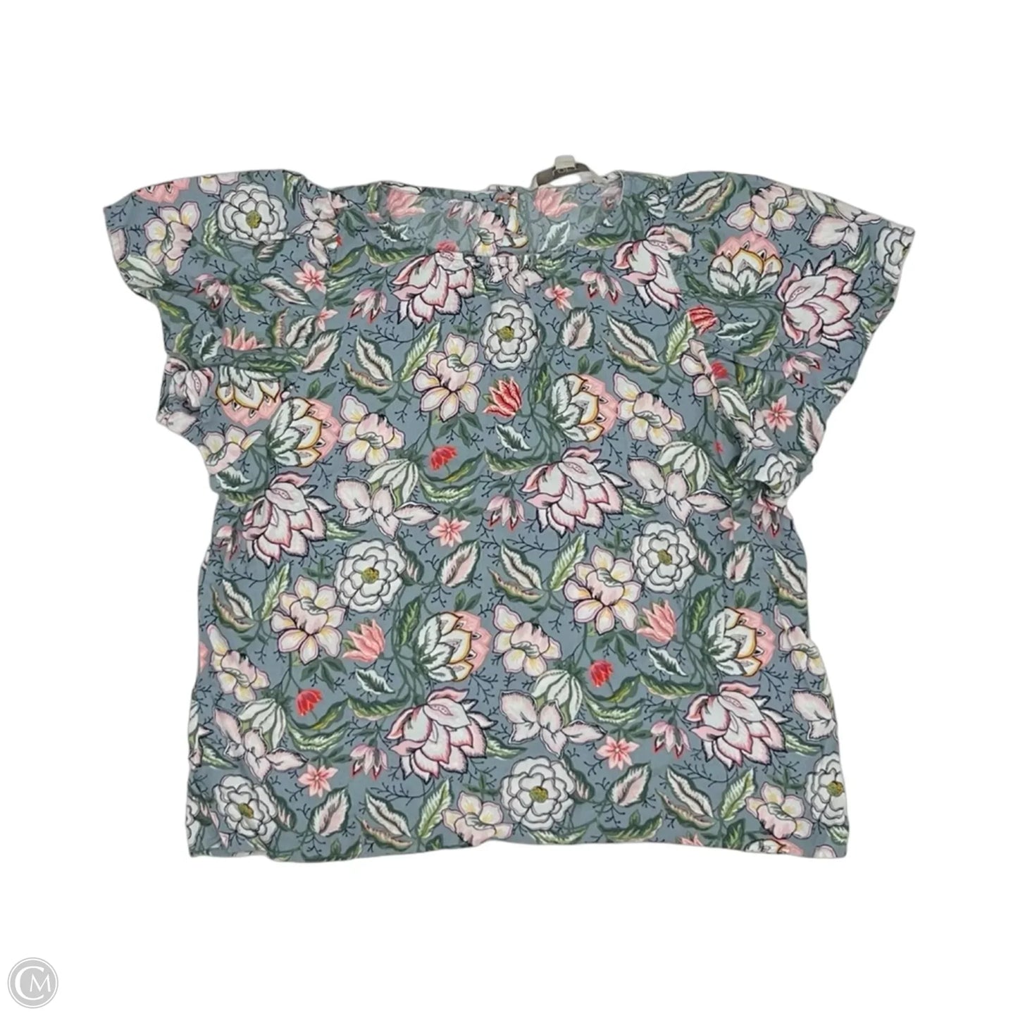 Blouse Short Sleeve By Loft In Floral Print, Size: M