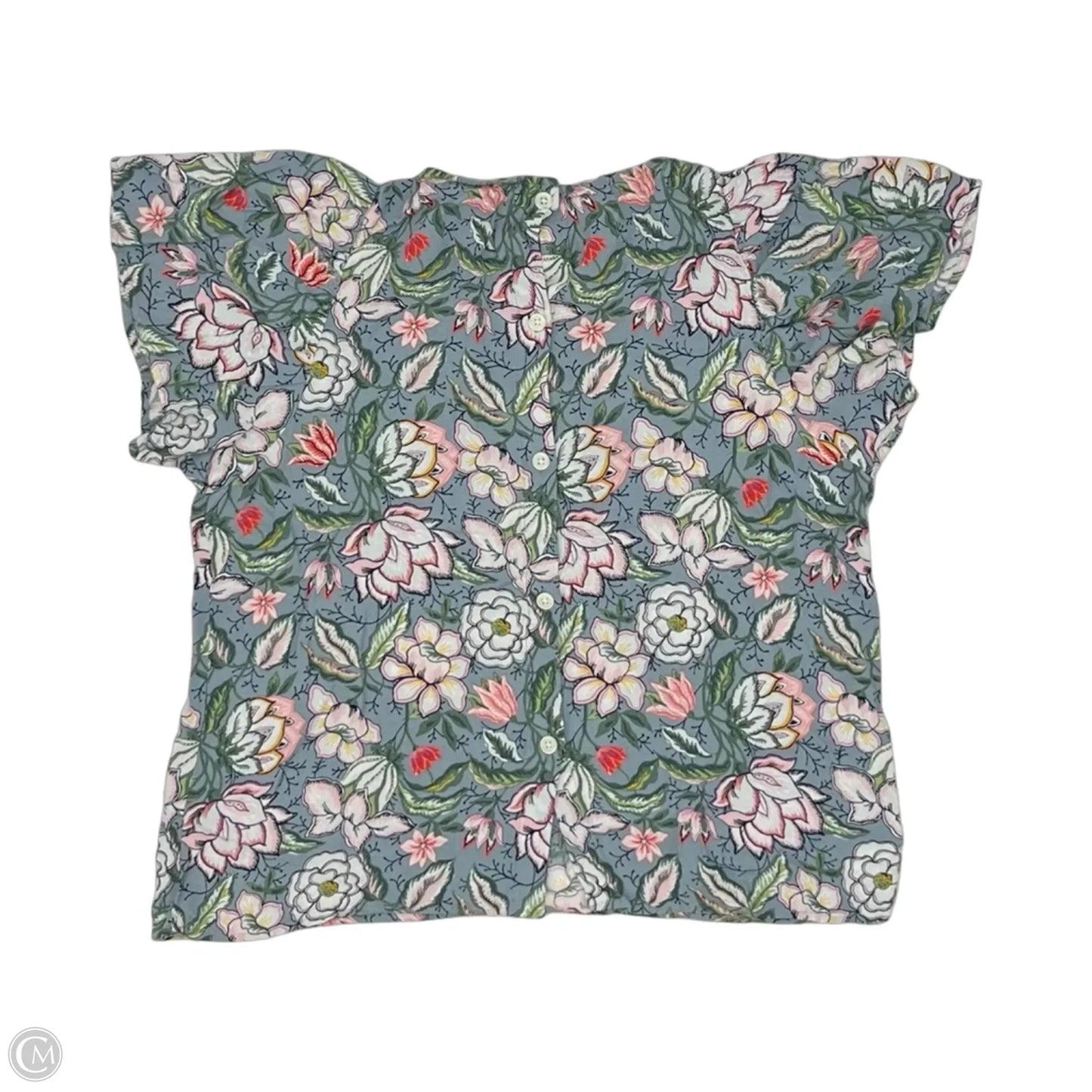 Blouse Short Sleeve By Loft In Floral Print, Size: M