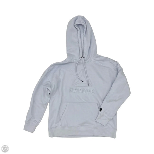 Athletic Sweatshirt Hoodie By Reebok In Blue, Size: L