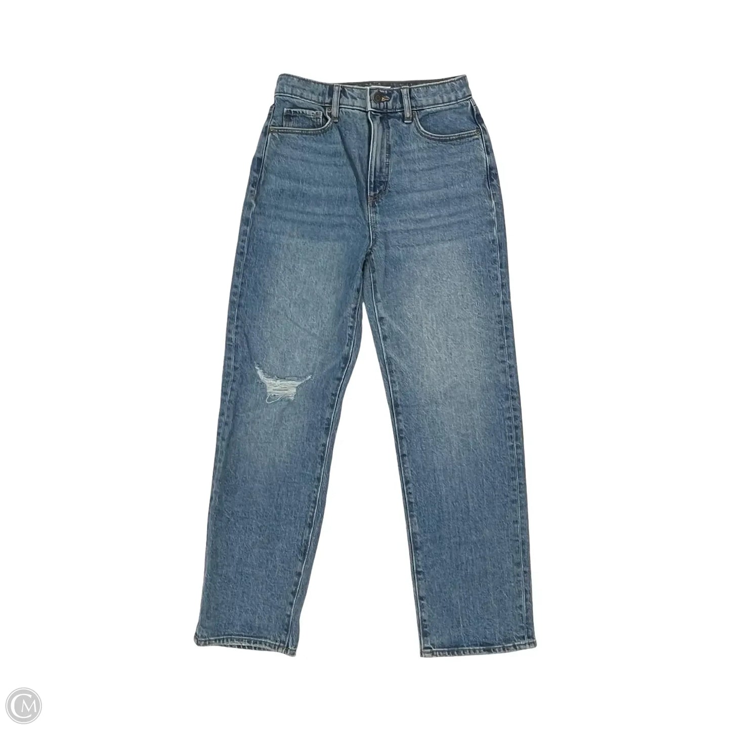 Jeans Straight By Loft In Blue Denim, Size: 00