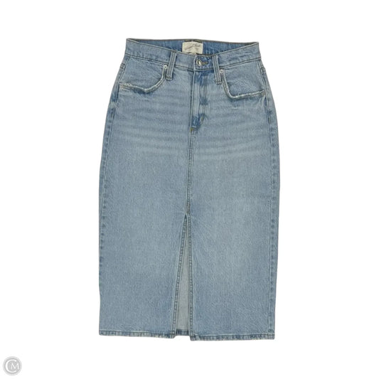 Skirt Midi By Universal Thread In Blue Denim, Size: 0