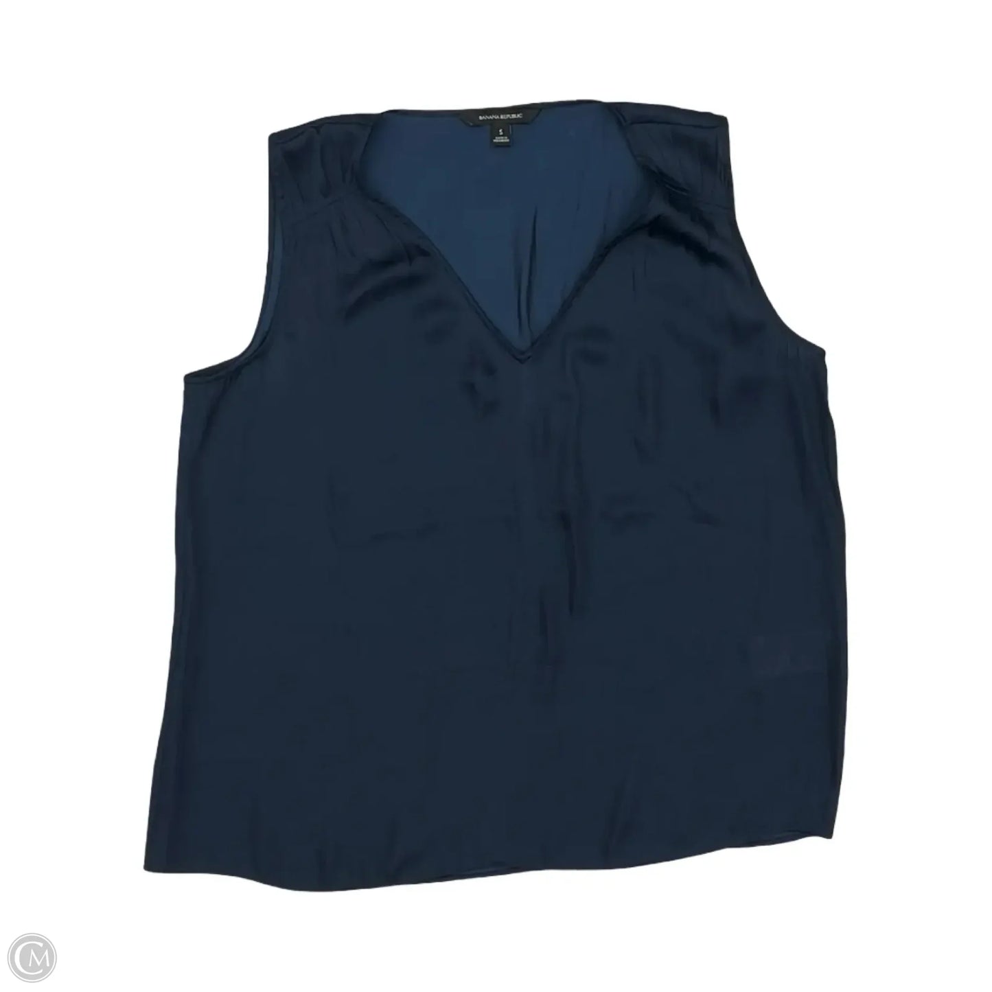 Blouse Sleeveless By Banana Republic In Navy, Size: S