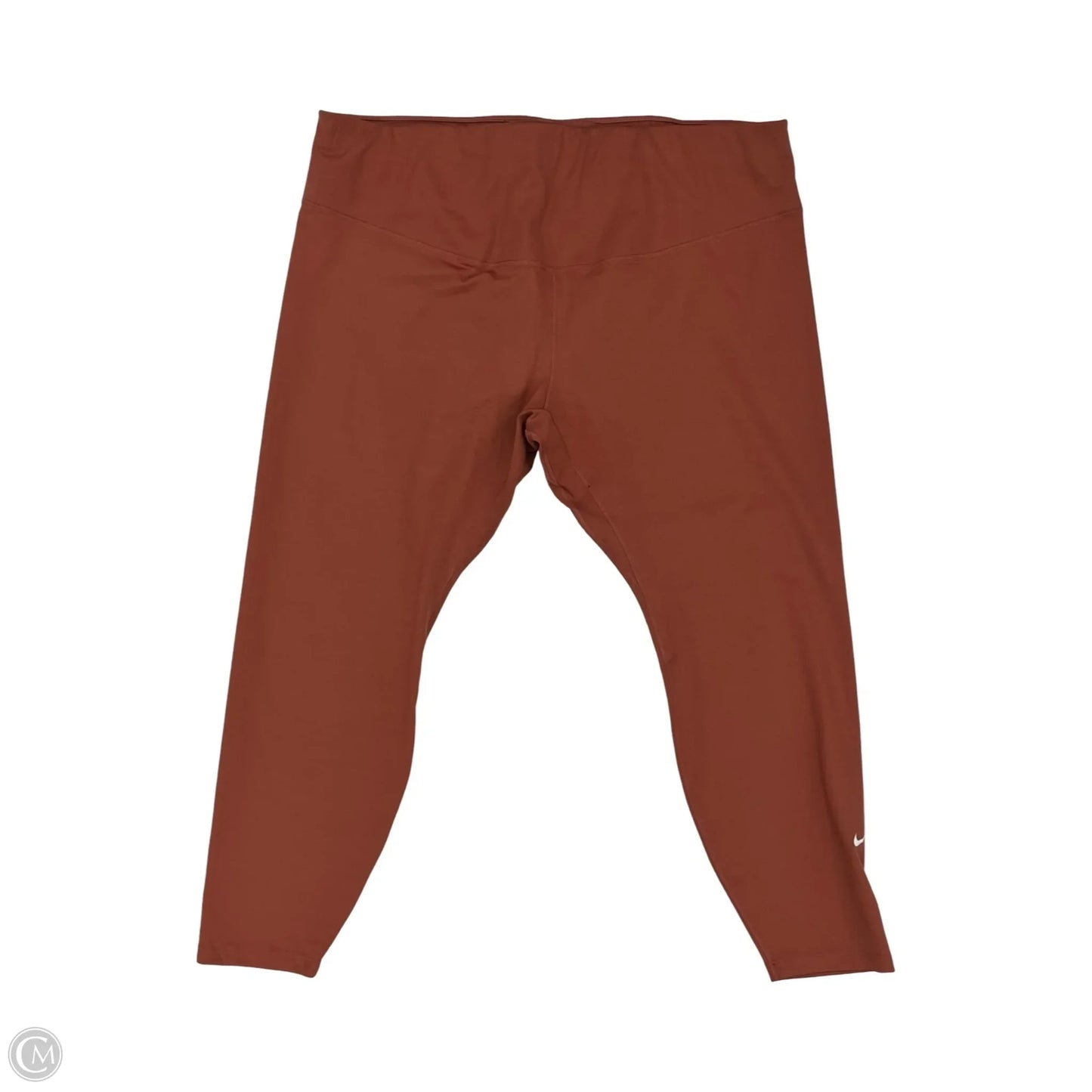 Athletic Leggings Capris By Nike In Orange, Size: 3x