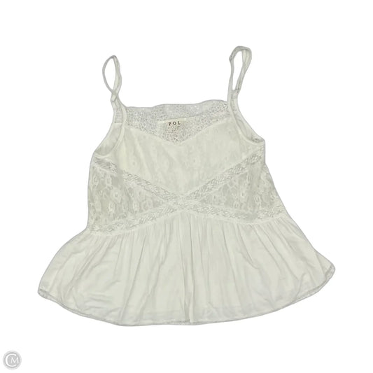 Blouse Sleeveless By Pol In Cream, Size: S