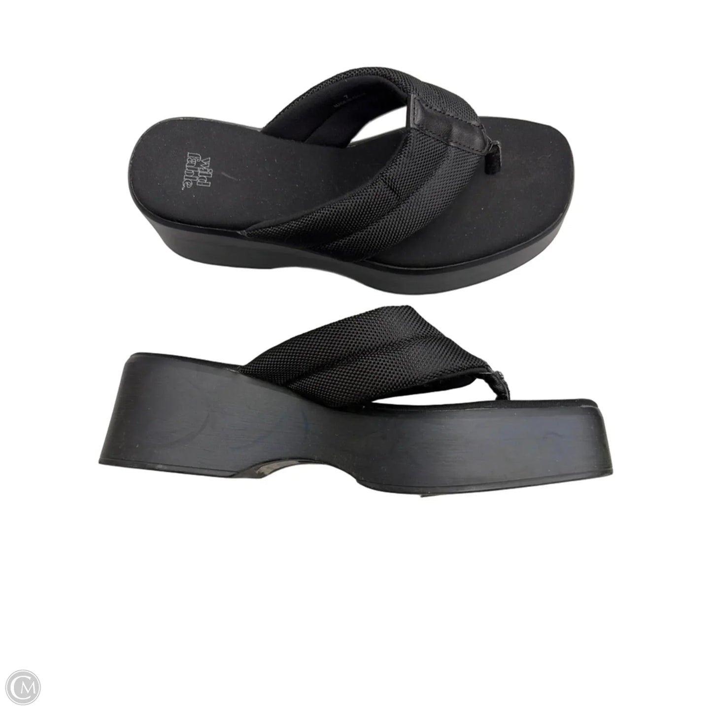 Sandals Flip Flops By Wild Fable In Black, Size: 7