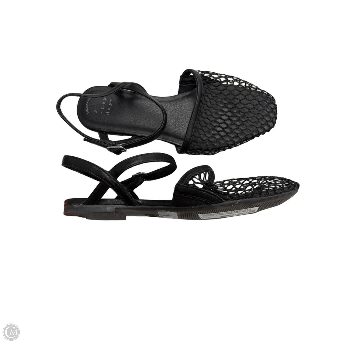 Sandals Flats By A New Day In Black, Size: 6