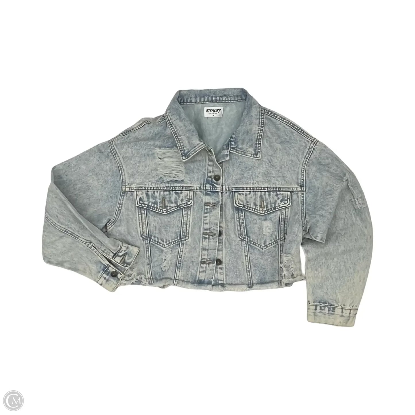 Jacket Denim By Clothes Mentor In Blue Denim, Size: M
