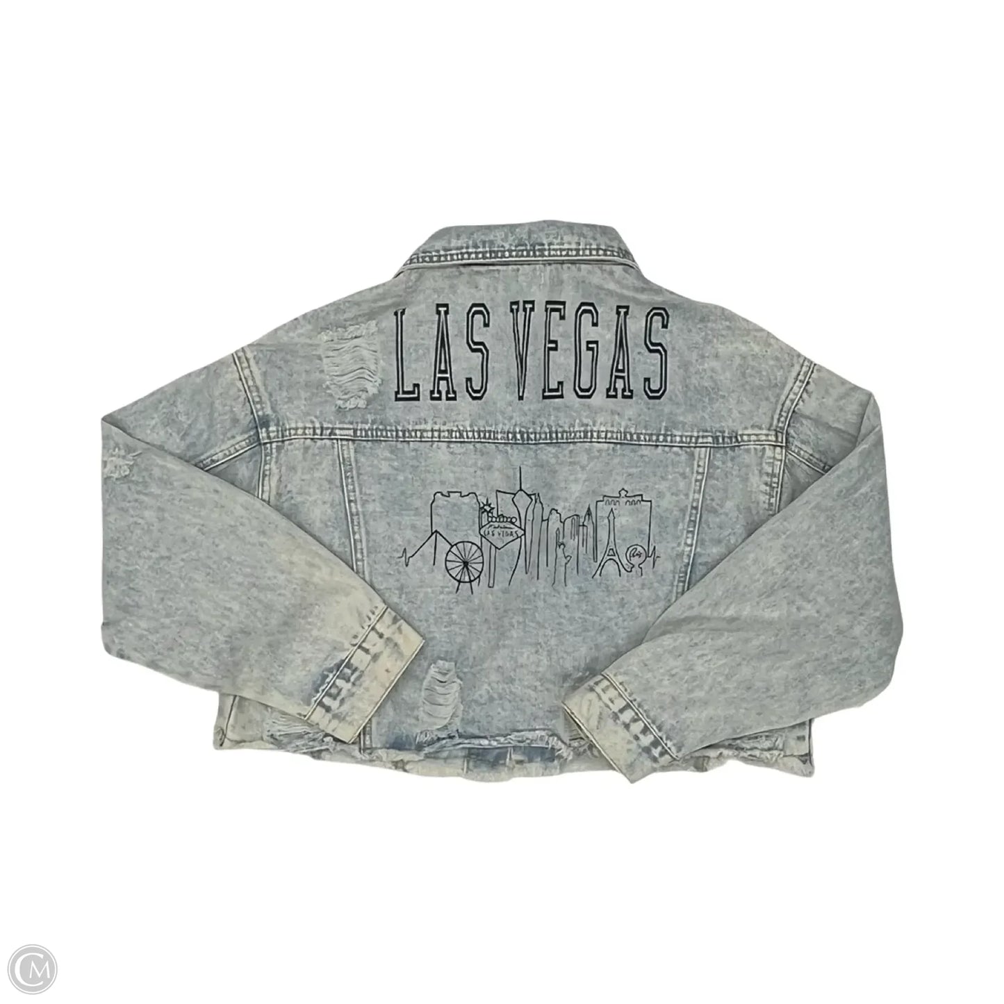 Jacket Denim By Clothes Mentor In Blue Denim, Size: M