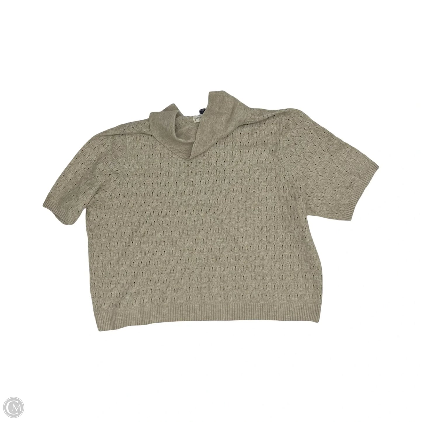 Sweater Short Sleeve By Universal Thread In Tan, Size: L