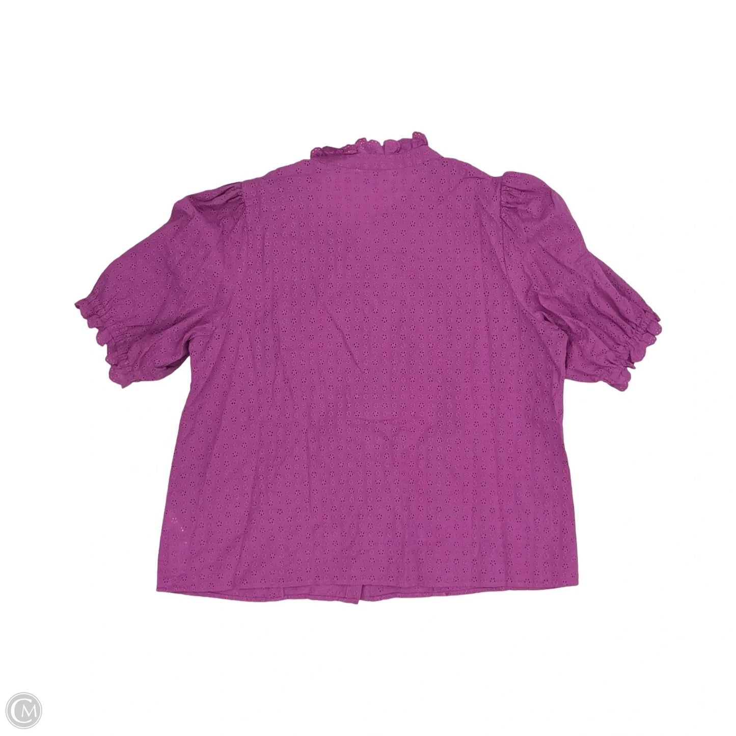Blouse Short Sleeve By Boden In Purple, Size: L