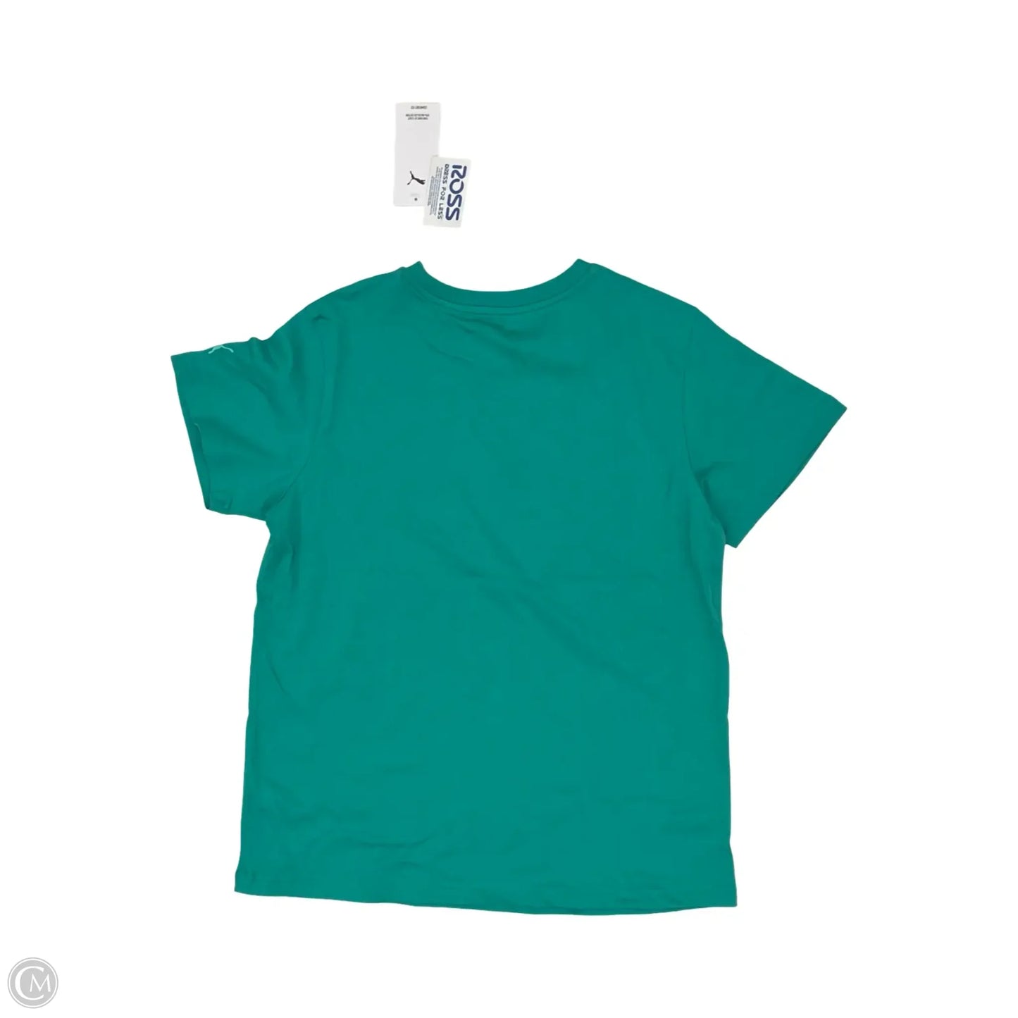 Athletic Top Short Sleeve By Puma In Green, Size: M