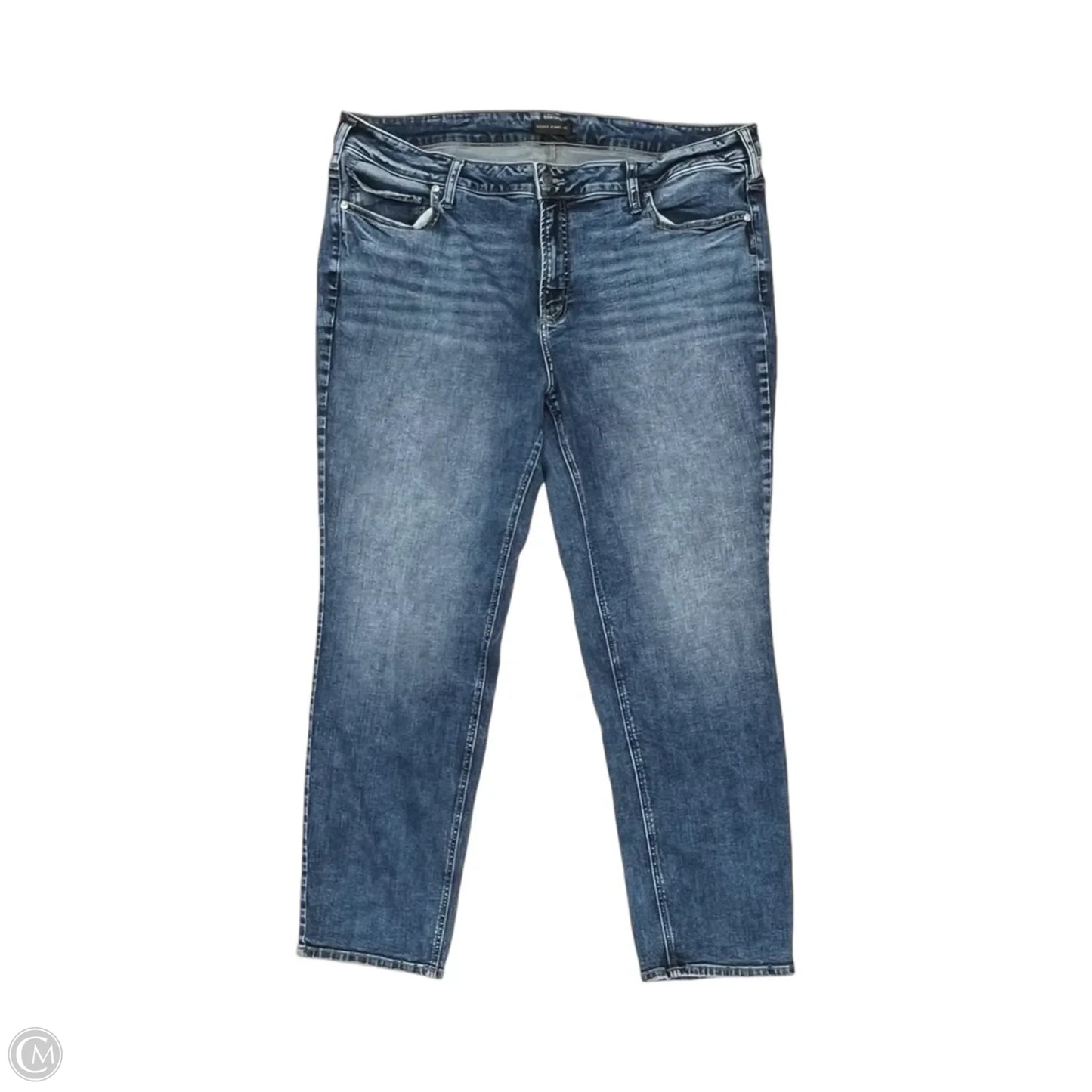 Jeans Skinny By Silver In Blue Denim, Size: 22