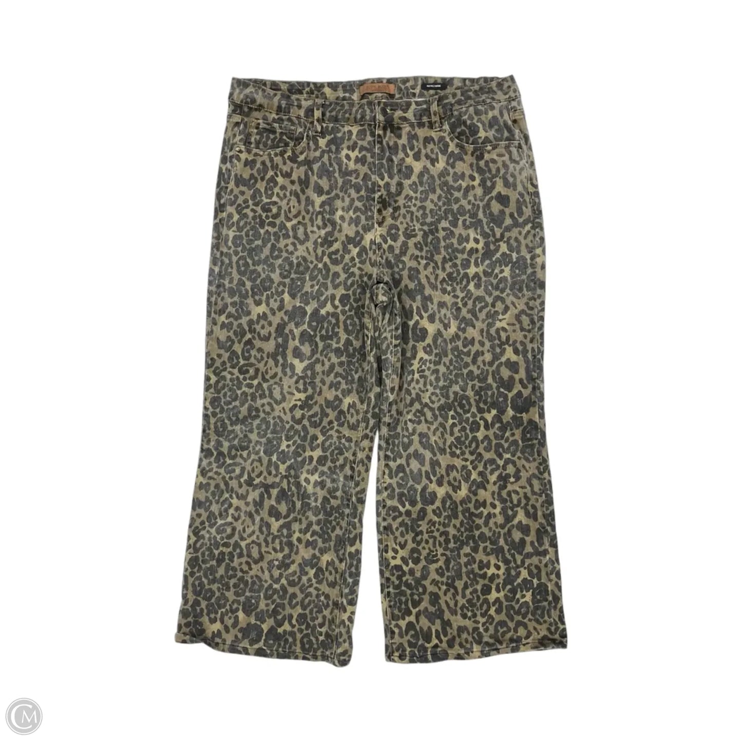 Jeans Wide Leg By Judy Blue In Leopard Print, Size: 24