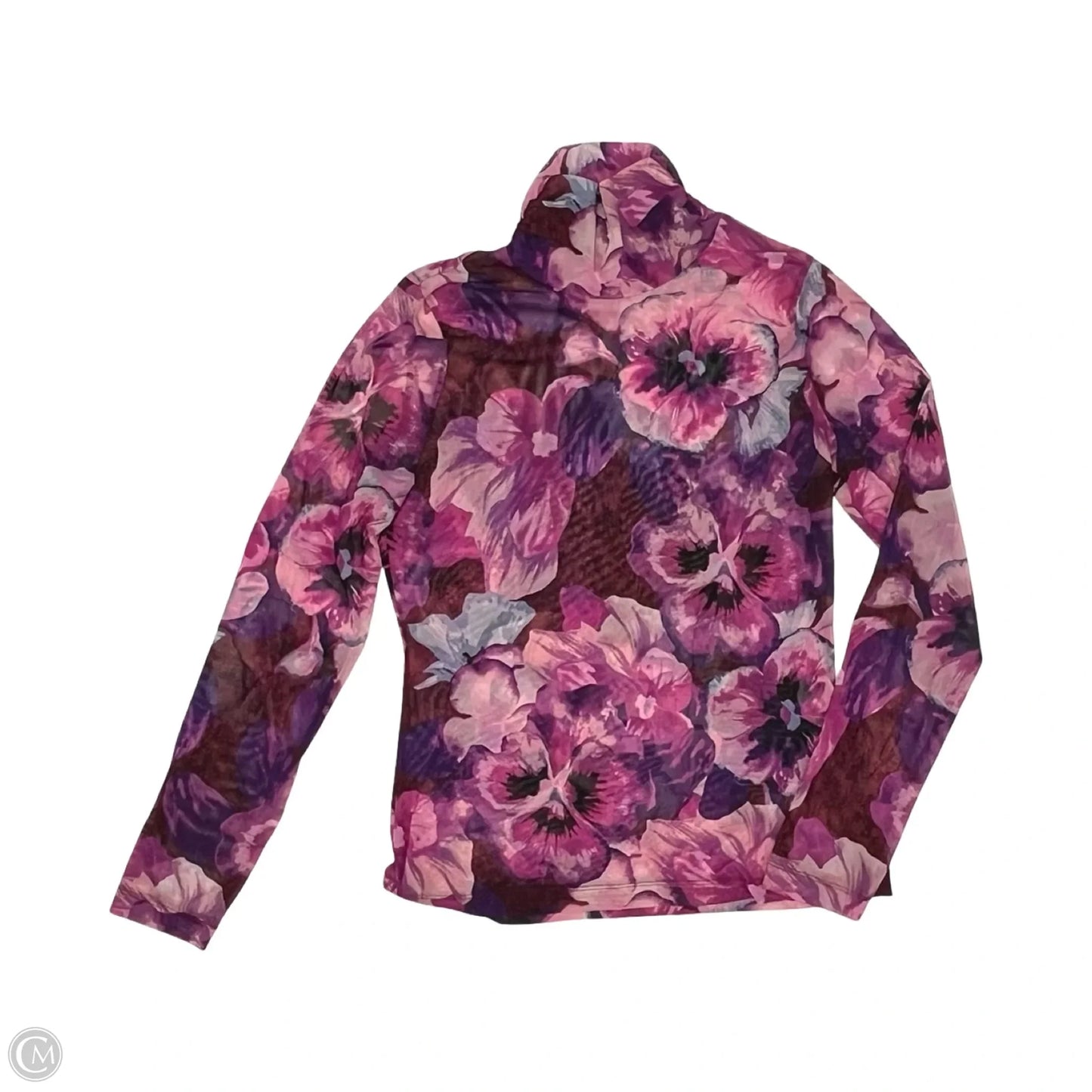 Blouse Long Sleeve By White House Black Market In Floral Print, Size: L