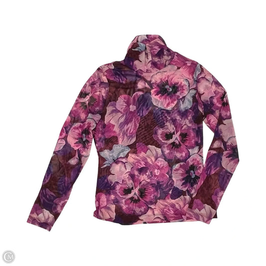 Blouse Long Sleeve By White House Black Market In Floral Print, Size: L