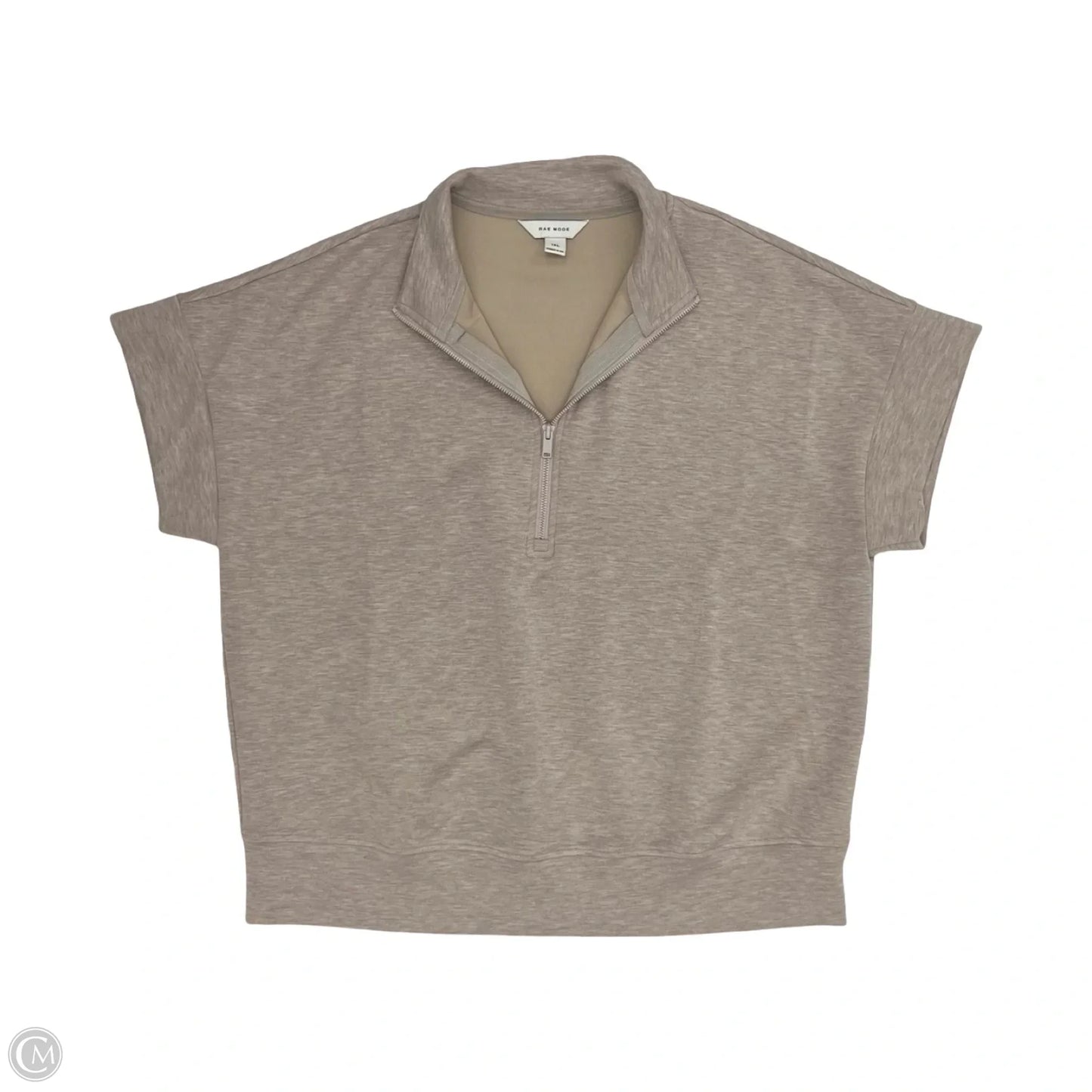 Top Short Sleeve By Rae Mode In Brown, Size: 1x