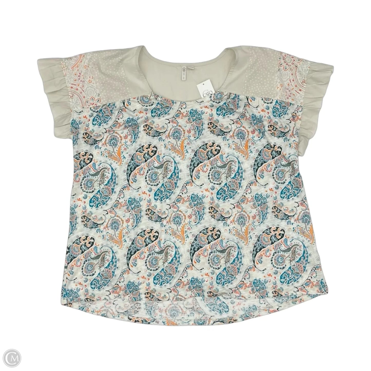 Blouse Sleeveless By Cato In Paisley Print, Size: 1x
