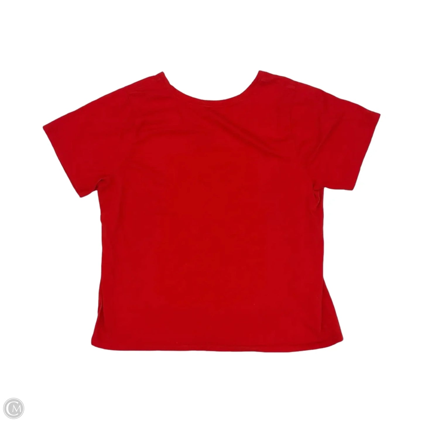 Top Short Sleeve By Ava & Viv In Red, Size: 1x