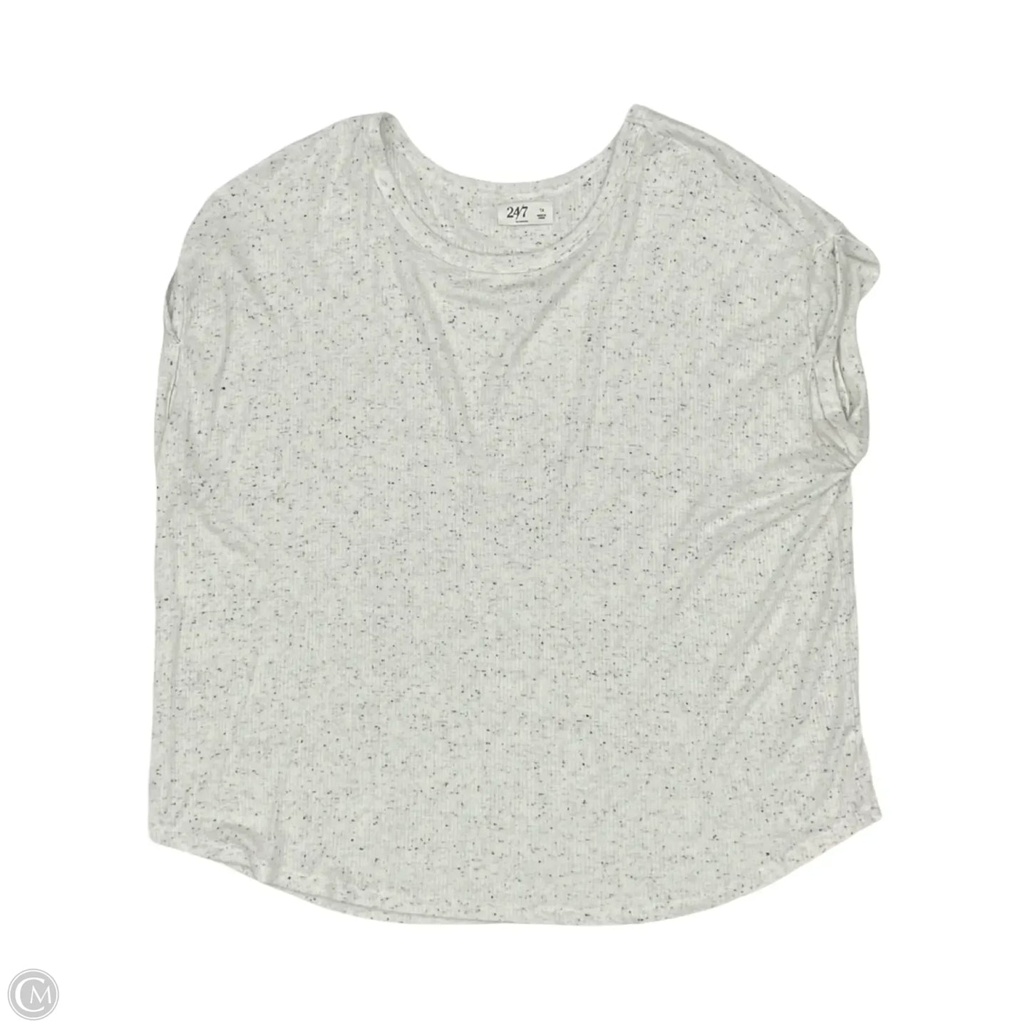 Top Short Sleeve By Maurices In Black & Cream, Size: 1x