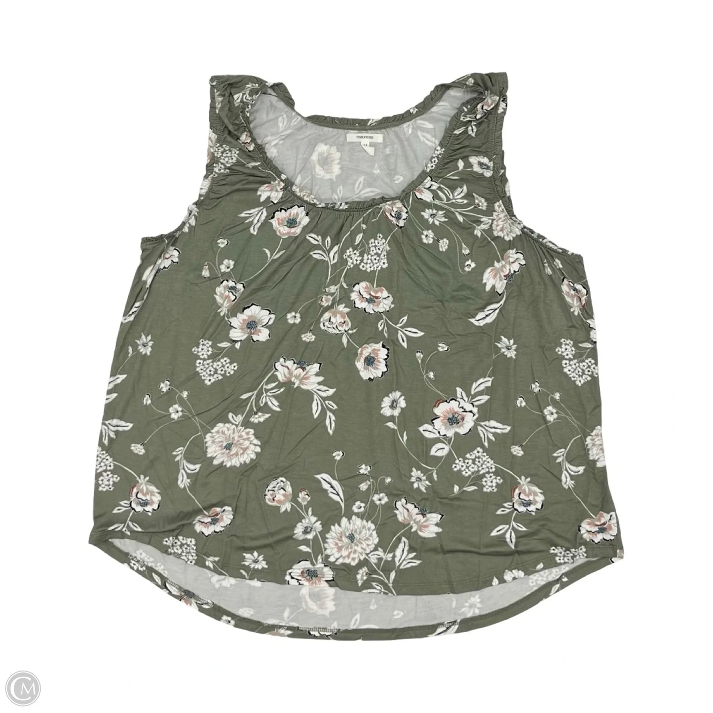 Top Sleeveless By Maurices In Floral Print, Size: 2x