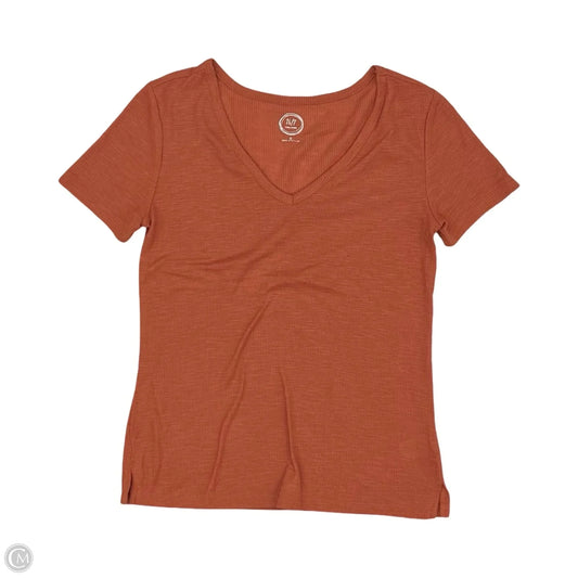 Top Short Sleeve By Maurices In Orange, Size: S