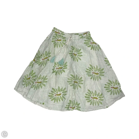Skirt Midi By Roller Rabbit In Green & White, Size: L