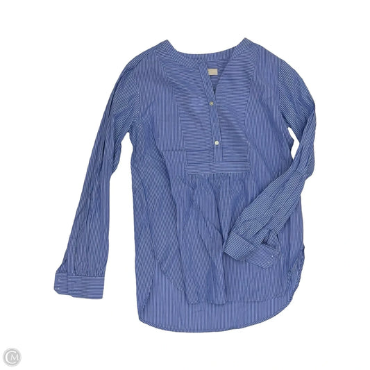 Blouse Long Sleeve By Loft In Blue, Size: S
