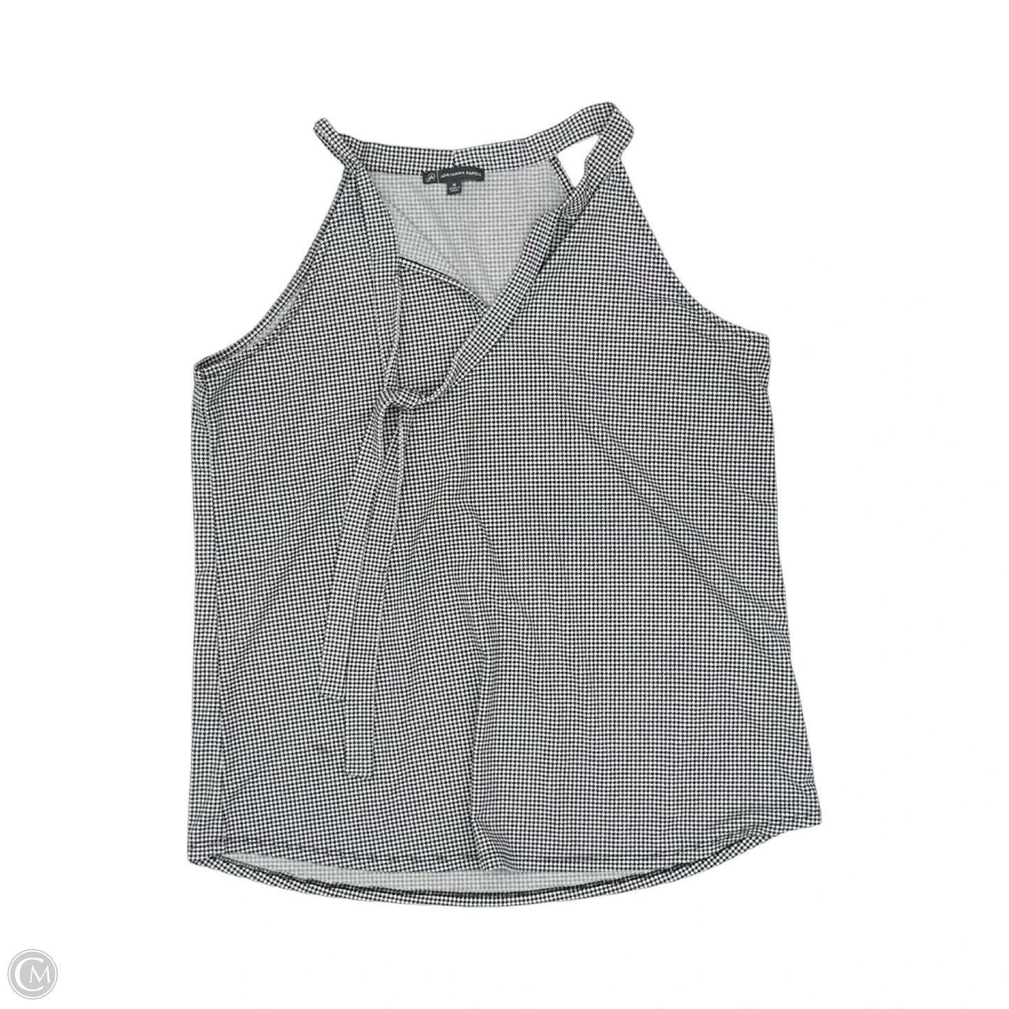 Blouse Sleeveless By Adrianna Papell In Black & Cream, Size: M