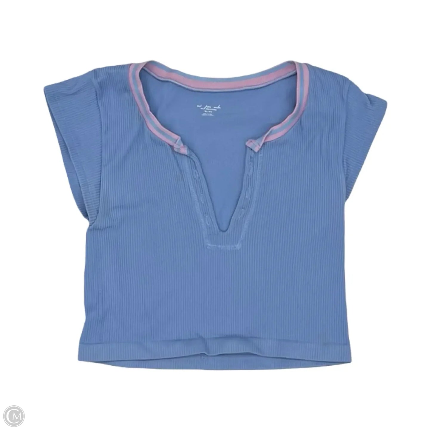 Top Short Sleeve By Out From Under In Blue & Pink, Size: M