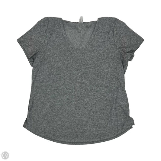 Athletic Top Short Sleeve By 90 Degrees By Reflex In Grey, Size: L