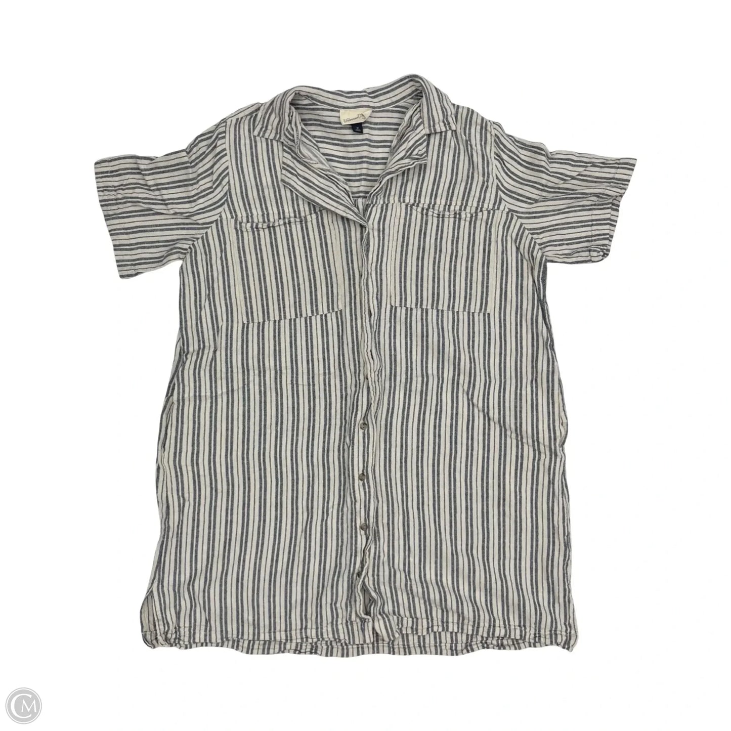 Dress Casual Short By Universal Thread In Blue & Cream, Size: M
