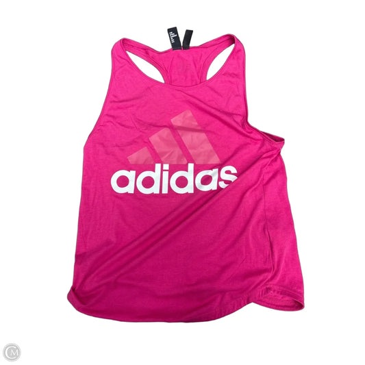 Athletic Tank Top By Adidas In Pink, Size: M