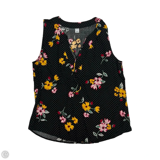 Blouse Sleeveless By Old Navy In Floral Print, Size: M