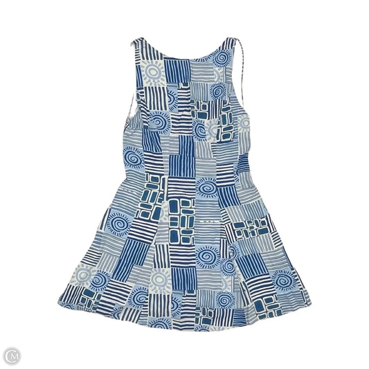 Dress Party Short By Clothes Mentor In Blue & White, Size: S