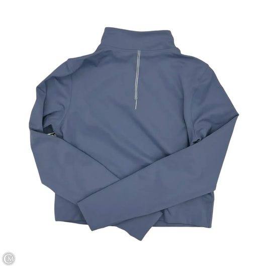 Athletic Top Long Sleeve Collar By Yogalicious In Blue, Size: Xl