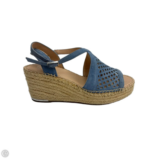 Sandals Heels Wedge By Franco Sarto In Blue, Size: 9