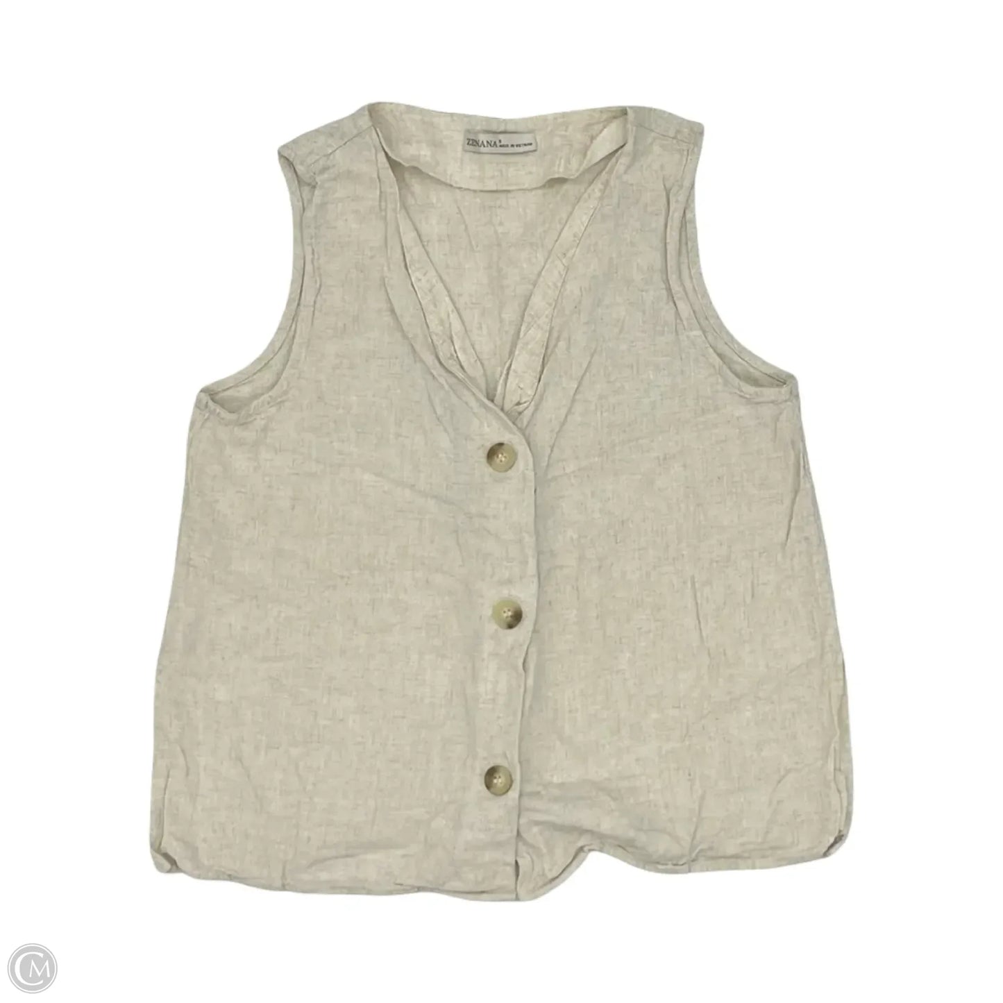 Vest Other By Zenana In Tan, Size: S