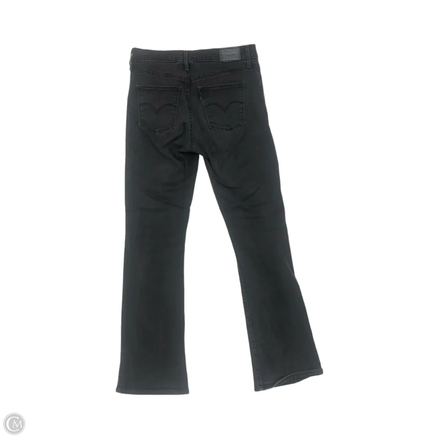 Jeans Boot Cut By Levis In Black Denim, Size: 10