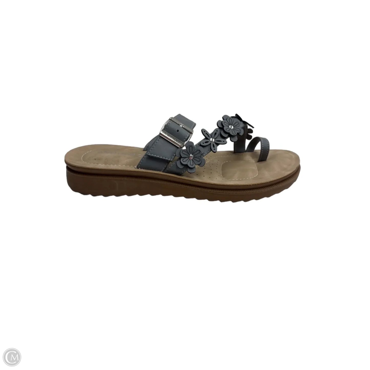 Sandals Flats By Cme In Grey, Size: 9