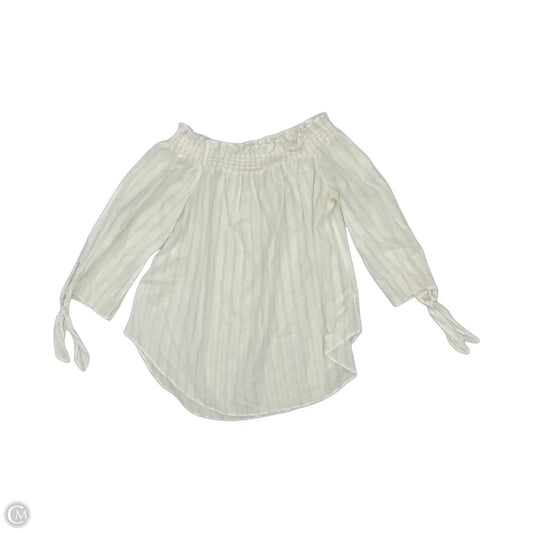 Blouse Designer By Michael Kors In Cream, Size: Xl