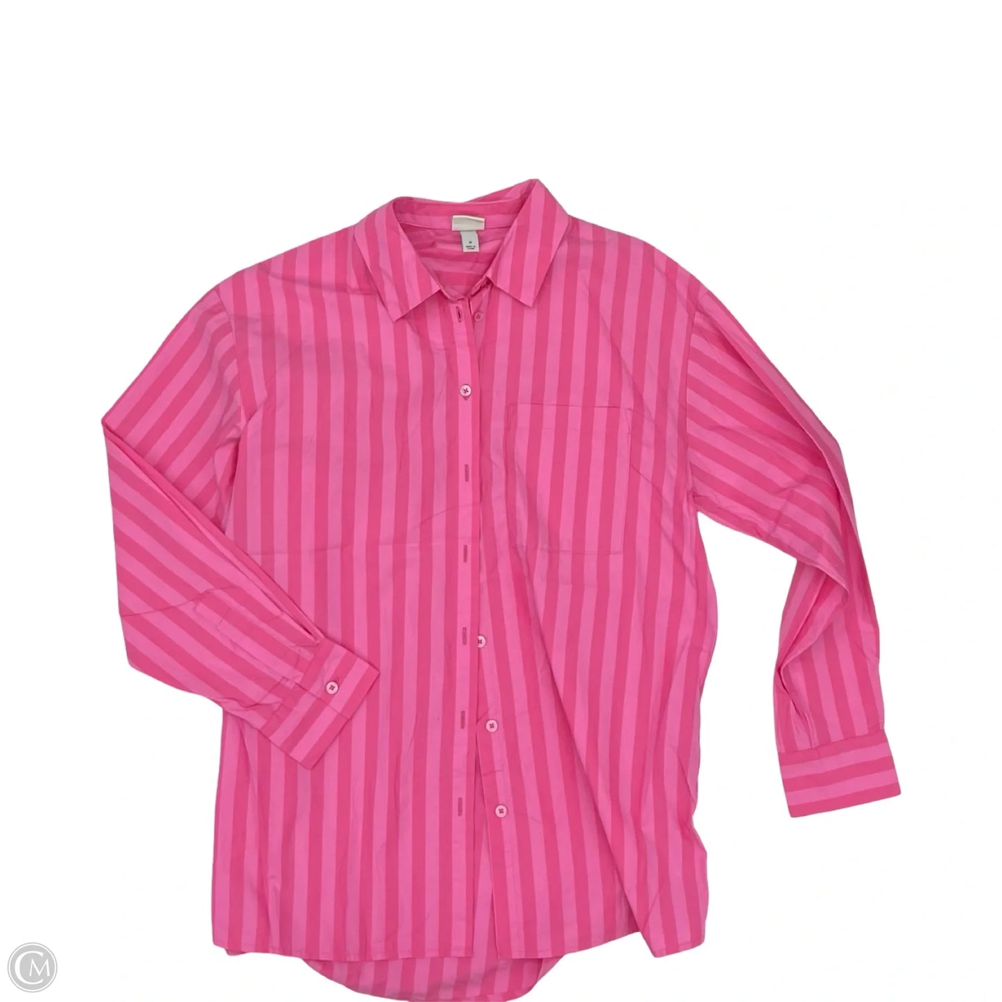 Blouse Long Sleeve By A New Day In Pink, Size: M