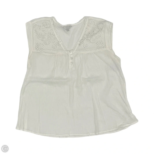Top Sleeveless By Lucky Brand In Cream, Size: L