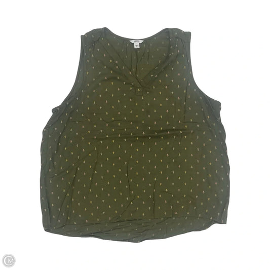 Blouse Sleeveless By Sonoma In Green, Size: Xl