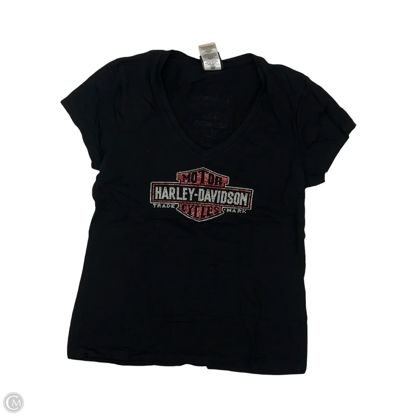 Top Short Sleeve By Harley Davidson In Black, Size: L