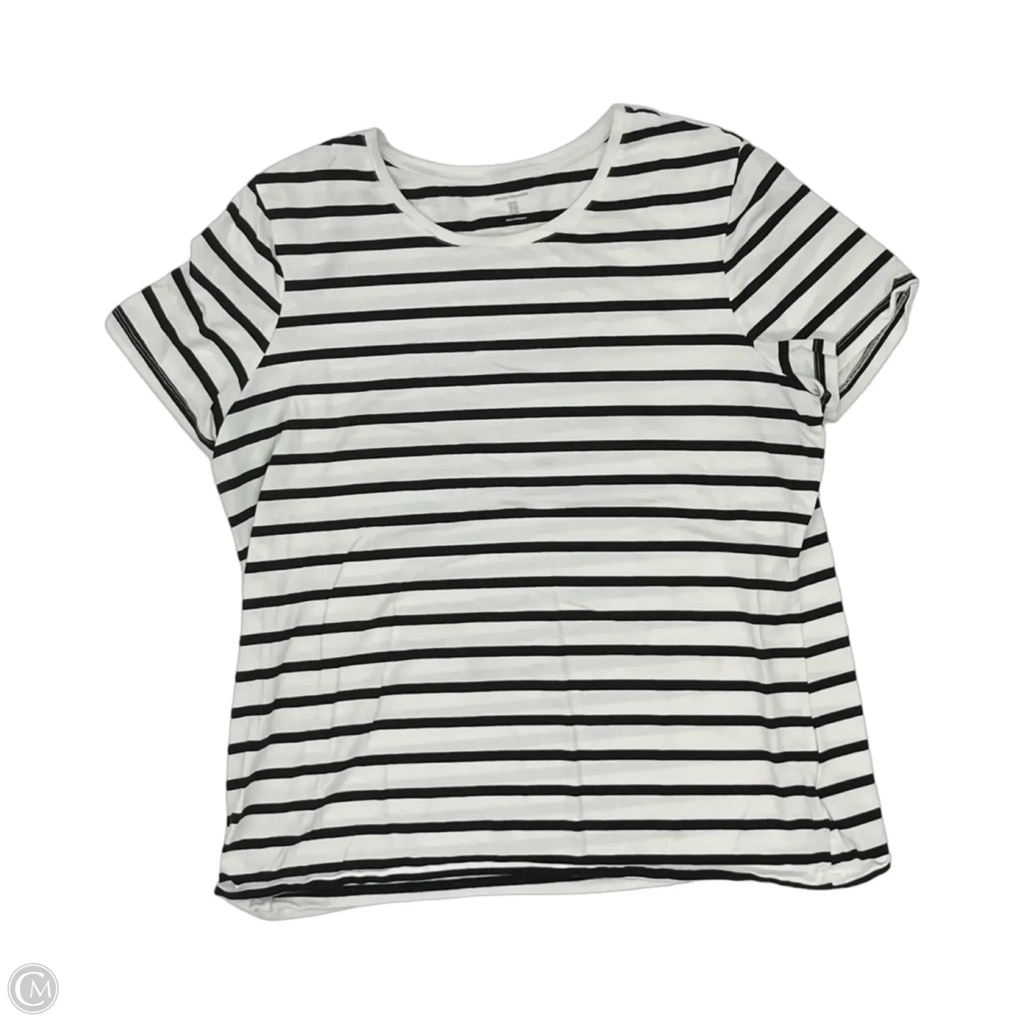 Top Short Sleeve By Amazon Essentials In Black & White, Size: Xxl