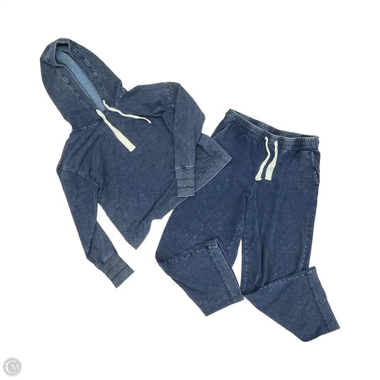 Lounge Set Pants By Jane And Delancey In Blue, Size: M